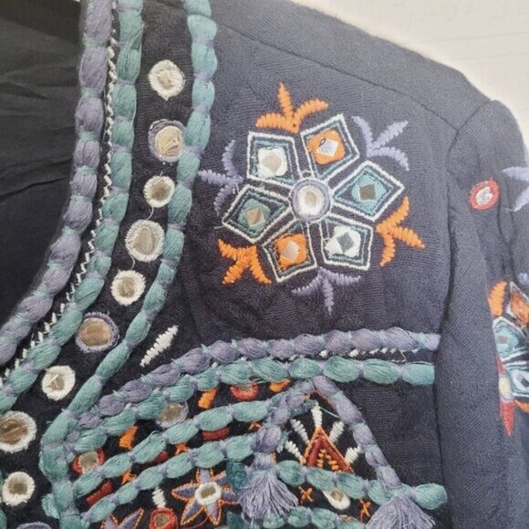 Temperance Quilted jewel patchwork open jacket size large - Picture 6 of 11